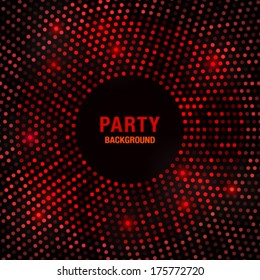 Abstract Circular Red Glow Background. Vector illustration 