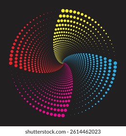 Abstract Circular Retro Pattern Golden circles dots pattern vector grunge