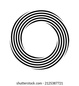 Abstract circular rotating design element. Vector art.