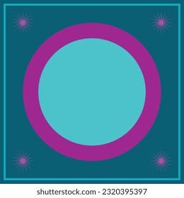 An abstract circular shape border background.