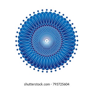 Abstract Circular shape with intersecting lines design. Ornamental geometric circle pattern. - Illustration
Mandala,vector ,Circle, Adult, Art, Book, 