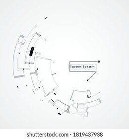 Abstract circular shapes form. Logo design. Vector illustration background