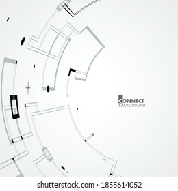 Abstract circular shapes form. Logo design. Vector illustration background