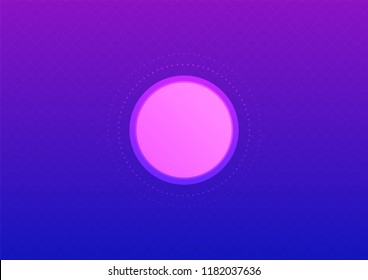 Abstract circular shapes on crossed lines and gradient background