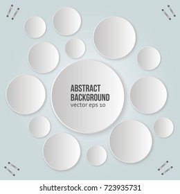 Abstract Circular Shapes Textured Background Design Vector With Space for Text