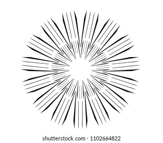 abstract Circular sparkle black rays explosion