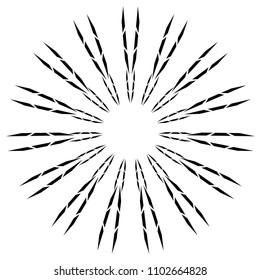 abstract Circular sparkle black rays explosion