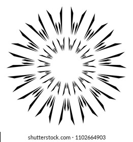 abstract Circular sparkle black rays explosion