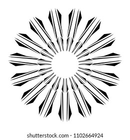 abstract Circular sparkle black rays explosion