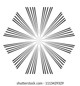 abstract Circular sparkle black rays explosion