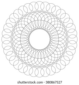 Abstract circular spiral element - Concentric, radiating graphic.