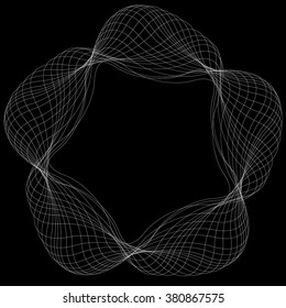 Abstract circular spiral element - Concentric, radiating graphic.