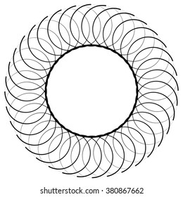 Abstract circular spiral element - Concentric, radiating graphic.