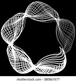 Abstract circular spiral element - Concentric, radiating graphic.