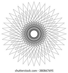 Abstract circular spiral element - Concentric, radiating graphic.