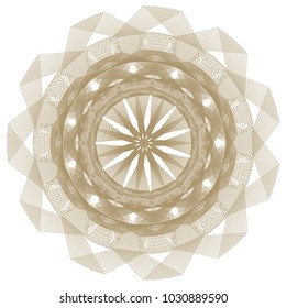  Abstract circular, spiral element isolated