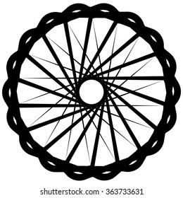 Abstract circular, spiral element on white. Vector.