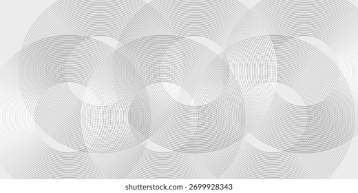 Abstract Circular Spiral Pattern Background With Repeating Rings And Soft Gray Texture, Elegant Geometric Symmetry modern illustration