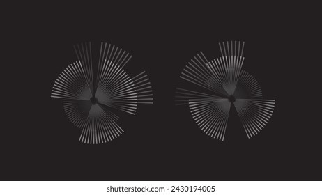 Abstract circular spiral sound wave rhythm vector background