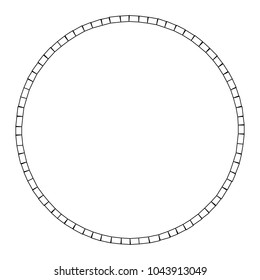 Abstract circular stonework, stonewall element. Circle mosaic. 