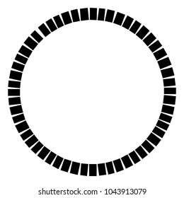 Abstract circular stonework, stonewall element. Circle mosaic. 