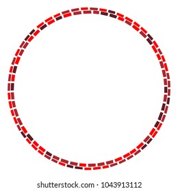 Abstract circular stonework, stonewall element. Circle mosaic. 