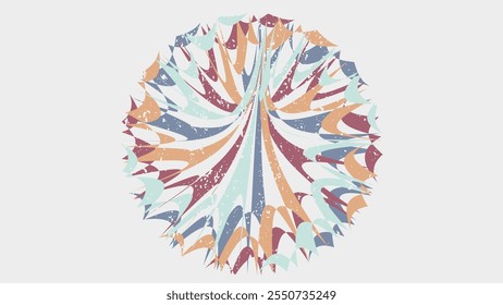 Design de espiral circular abstrato com tons pastel