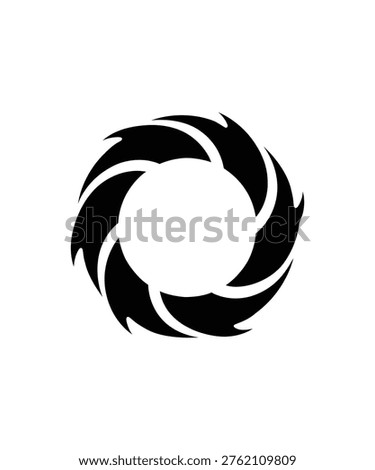 Abstract Circular Swirl Tribal Logo Design Vector