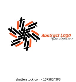 Abstract circular swirl vector art design