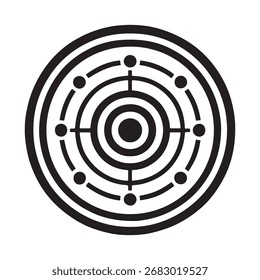 Projeto de Interface de Radar de Destino Circular Abstrato