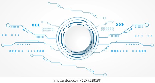 Abstract circular technology concept. Hi-tech communication on a white background. Futuristic style radial elements. Vector illustration eps 10	