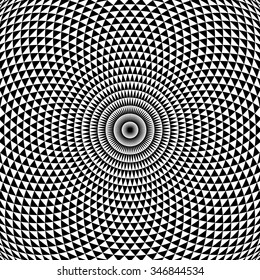 Abstract circular triangle background. Vector Illustration.