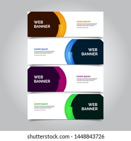 Abstract circular vector banners. modern template design for web