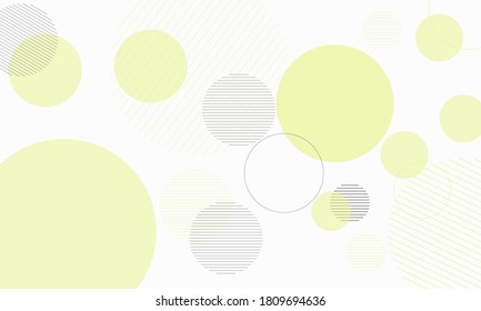 Abstract circular vector design. simple geometric minimalistic background consisting of yellow Circles on white background. Triangular pattern with gradient for your business design.