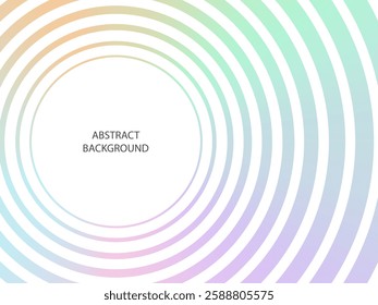 Abstract circular wave background. Modern vector design with soft gradient rings. Dynamic elegant pattern. Template for presentation, poster, banner, website, branding materials