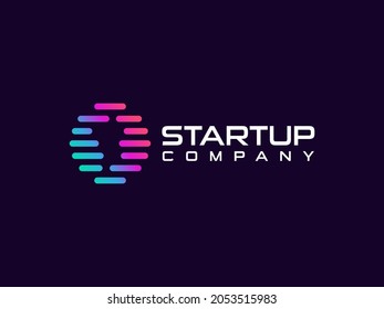 Abstract Circular Waves Initial Letter O Logo. Usable for Business and Technology Logos. Flat Vector Logo Design Template Element.