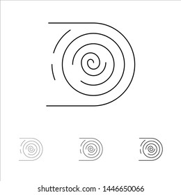 Abstract, Circulation, Cycle, Disruptive, Endless Bold and thin black line icon set