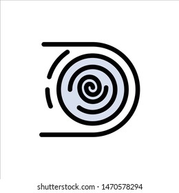 Abstract, Circulation, Cycle, Disruptive, Endless  Flat Color Icon. Vector icon banner Template. Vector Icon Template background