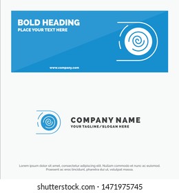 Abstract, Circulation, Cycle, Disruptive, Endless SOlid Icon Website Banner and Business Logo Template