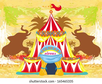abstract circus on a grunge background