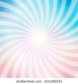 Abstract circus retro graphic radius effects blue and pink pastel color and light effect for comic background. Vector illustration