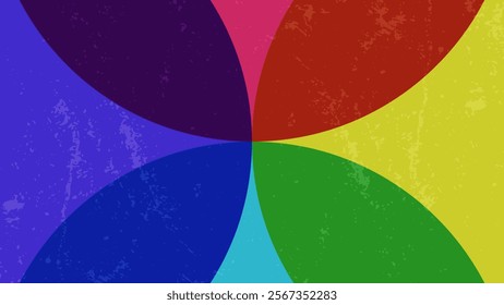 Abstract cirlces with different color tone background. Vector colorfull background.