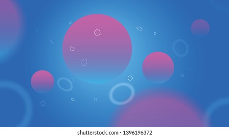 Abstract cirle cells floating illustration