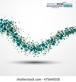 Abstract cirle wave background. Vector illustration.