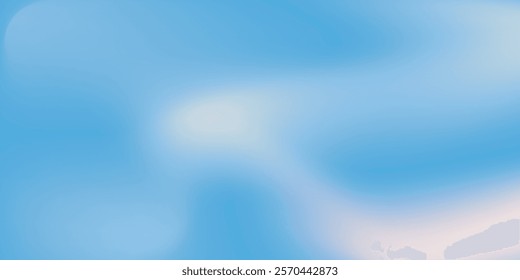 Abstract cirrus clouds. Light blue, pink color vector banner. Pastel gradient sky pattern. Blurred light fuzz colorful gradient background. Pastel smooth mesh shapes. Vector soft horizontal backdrop