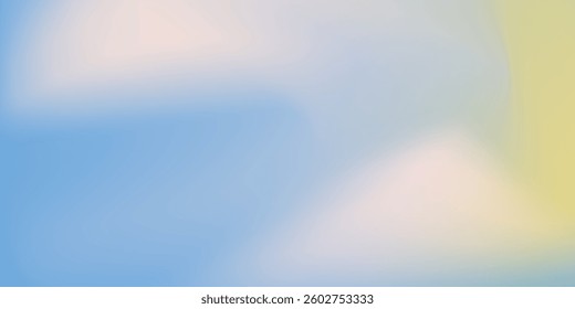 Abstract cirrus clouds. Light blue, pink color vector banner. Pastel gradient sky pattern. Blurred light fuzz colorful gradient background. 