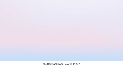 Abstractas nubes cirros. Anuncio de Vector de color azul claro y rosa. Patrón de cielo degradado pastel. Fondo de gradiente colorido de fuzz de luz borrosa. Formas de malla lisa pastel. Vector suave telón de fondo Horizontal
