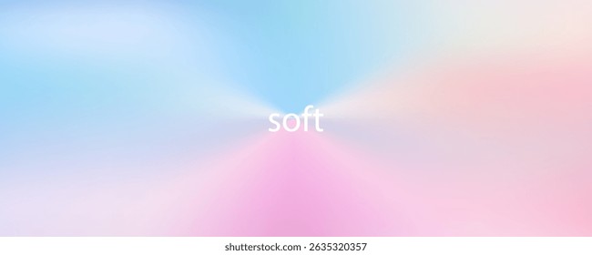 Abstract cirrus clouds. Light blue, pink color vector banner. Pastel gradient sky pattern. Blurred light fuzz colorful gradient background. Pastel smooth mesh shapes. Vector eps 10