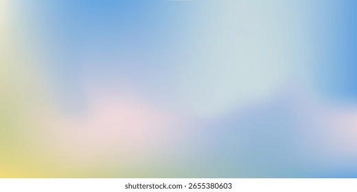 Abstrakte Zirruswolken. Hellblauer, rosafarbener Vektorbanner. 