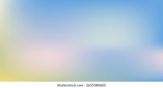 Abstract cirrus clouds. Light blue, pink color vector banner. 